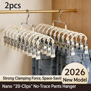（2pcs）Legging Organizer for Closet Scarf Bra Pants Hanger,home essentials,house decor,with 20 Clips Space Saving Closet Organizers and Storage Dorm Bedroom Organization Essentials Drying Rack with Clips for Socks Hanging Cordless Travel Vacuum Bag Set