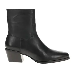 Steve Madden Womens Daney Square Toe Zippered Casual Boots Ankle Mid Heel 2-3" - Black