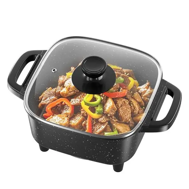TIGER 1500W Electric Frying Pan Multifunctional Cooker - Compact, Versatile Smart Design for Small-Scale Cooking - Ideal for Steaks, Eggs, Warm Milk - Replaces Bulky Pots