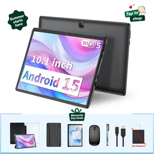 【TikTokShopmemorialday】PYNAREL Android 15, Wireless Set with Keyboard, Mouse, Stylus, Case, 10.1 inch Device, 6000mAh, Springtok Sale