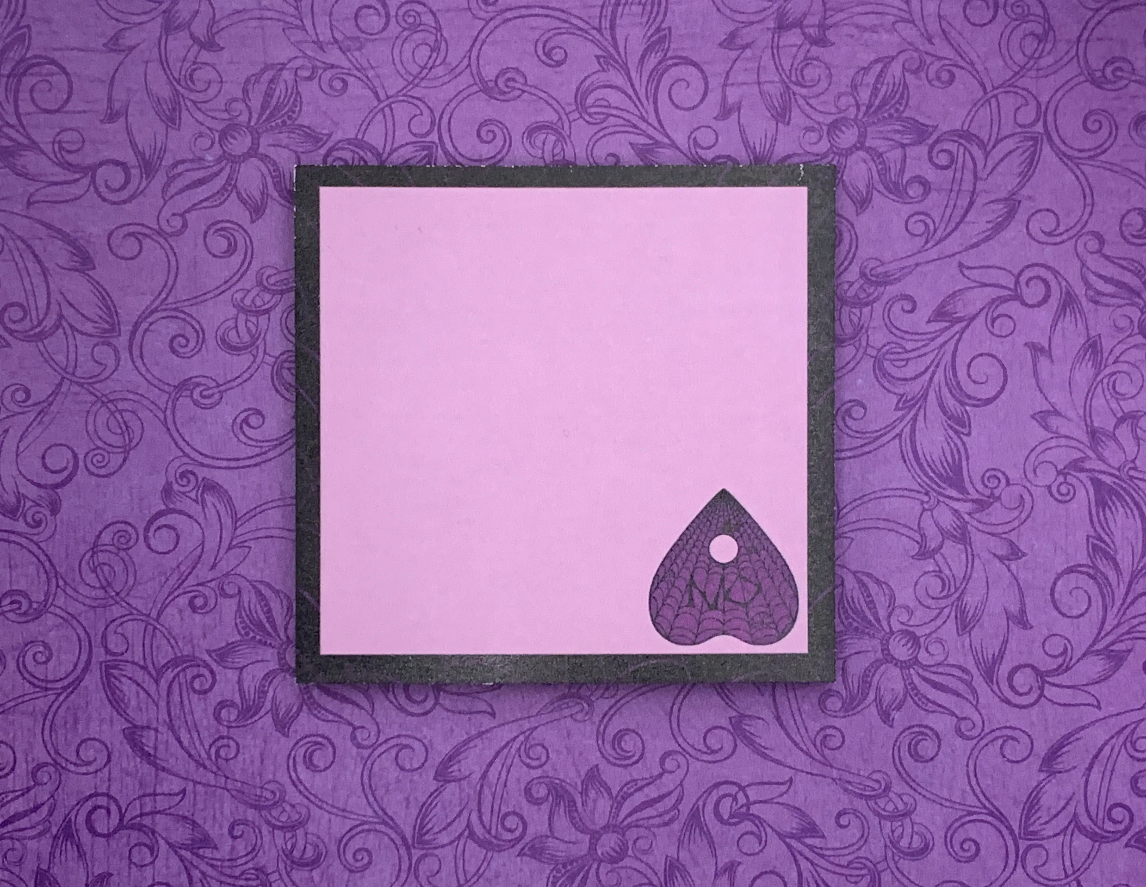 Spiderweb Planchette - Sticky Notepad (StickyNotes, Office Supplies, Accessories, Planchette, Writing, Notes, Witchy Vibes)