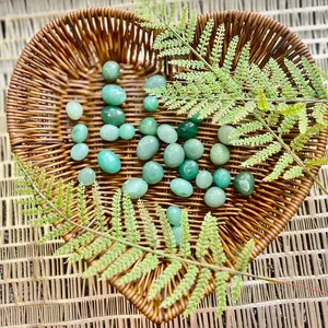 Quality Green Aventurine tumbled stone | green high focus pocket rock