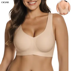 OEAK Women Wirefree Bras Seamless Push Up Pullover Bra Full Coverage No Underwire Everyday Bra Comfortable Wireless Bralettes