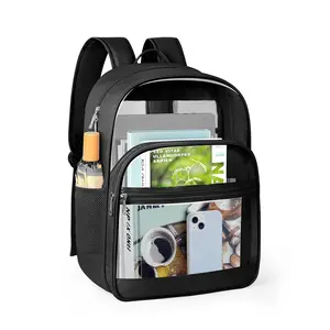 Clear Backpack Messenger Bag for School Travel College – for Boys Girls and Kids Multifunctional Daypack Booksack with Adjustable Shoulder Strap & Waterproof Material Mother's Day