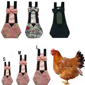Pet Supplies Duck Diapers Goose Flight Suits Cute Chicken Physiological Pants Washable Nappy with Elastic Band Bowknot Design