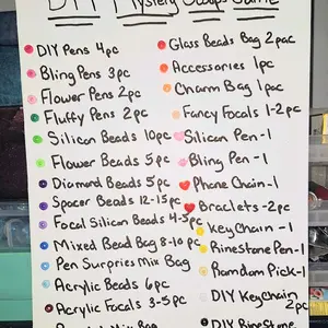 DIY L***y Sc*** Pens Bookmarks Keychains Beads Spacers Bling Flower Silicone Acrylic Focals for Crafting Projects