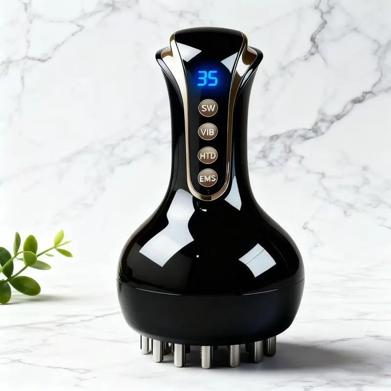 Idea 35-Speed 3-in-1 Electric Lymphatic Brush & Meridian Care Tool | Full-Body Muscle & Tension Relief, Circulation Support | For Abdomen/Legs/Back/Shoulders | USB Rechargeable Portable TPE Self & Home Care Essential,summerv，father's day gifts