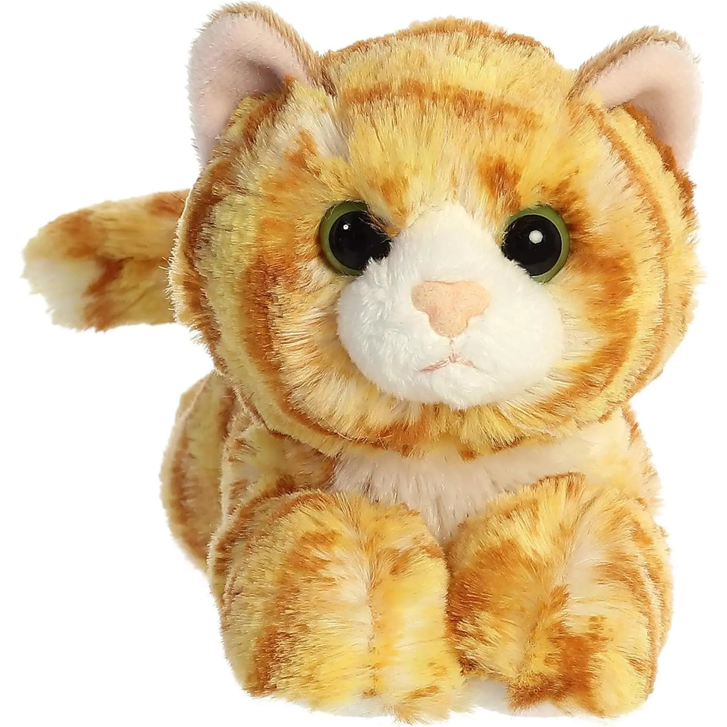 Adorable Mini Flopsie Ginger Cat Stuffed Animal, 8 Inches Orange, Mini Companion Plush for Kids Toddlers Adults Families