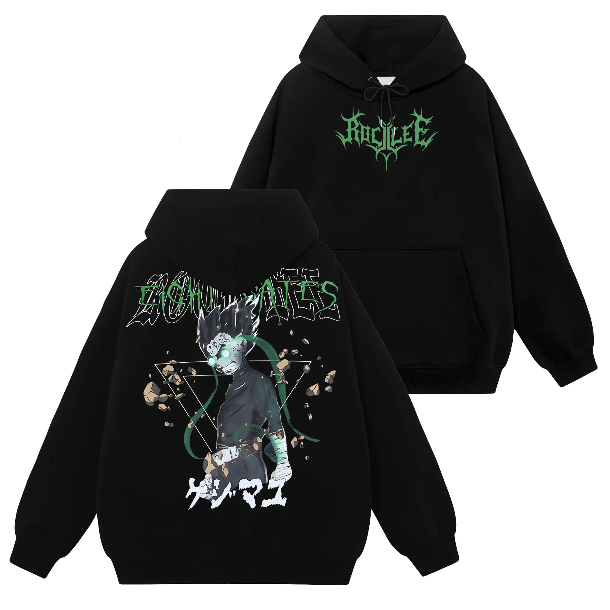 [Konoha Shop] Limited Rock Lee Sixth Gate  - Naruto Shippuden #3 Hoodie T-Shirt Sweatshirt, Retro Vintage Unisex Graphic 90s Cotton, Gift For Wibu Ninja Shinobi , Anime Manga Y2K Streetwear Apparel Classic