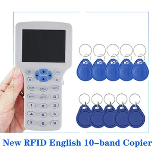 New RFID English Handheld Copier CUID UID T5577 Badge Writer Tag Card NFC Copier 10 Frequency IC/ID NFC Smart Chip Key Reader