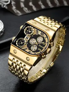Men's Glow-In-The-Dark Luminous Quartz Watch, Fashionable Party & Daily Wear, Elegant Business Style, Birthday Gift Box Included