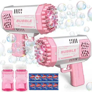 2 Pack 4o Holes Bubble Machine for Kids with Bubble Solution, Gifts for 3 4 5 6 7 8 Years Old Boy Birthday Toy for Kid Toddlers Ages 4-6 Outdoor Wedding Bubbles Wands