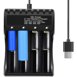 18650 Rechargeable Battery Charger 3.7V Lithium ion Battery Charger for Li-ion 18650,18500,10440,14500,16340,16650,14650,18350,26650 Battery