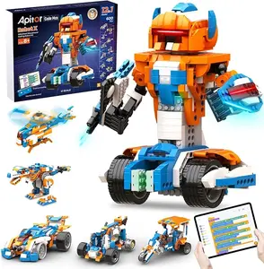 Apitor Robot X robot building kit, 12-in-1 programmable APP remote control car, STEM robot coding kit, taking into account the fun of building and programming thinking to cultivate educational birthday gifts for boys and girls aged 8-15