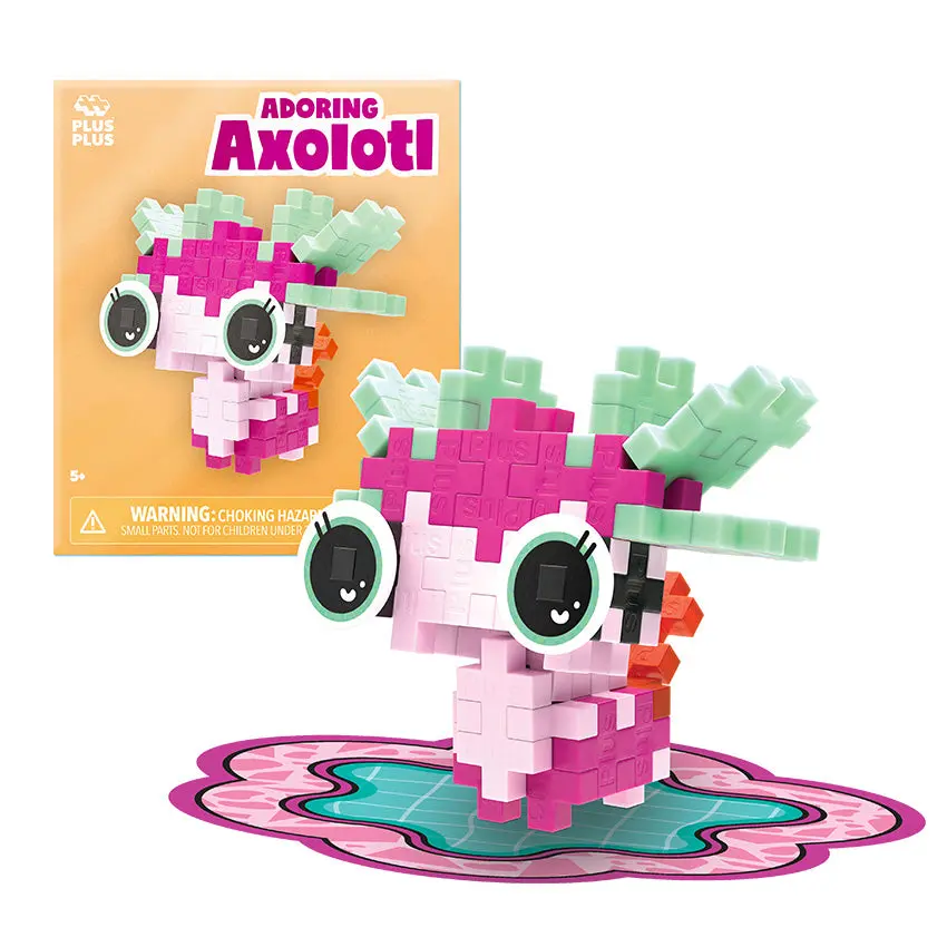 Adoring Axolotl Collectable Sticker Pet Packet, .75x.5 in, 30 Pcs, 2 White Hubs, Compact for Gifting, .75 X.5 In, Display Mat, Encourages Imaginative Expression