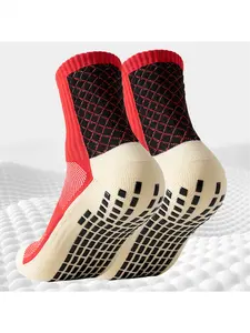[1 Pair] Diamond Grid Football Socks Indoor Sports Outdoor Exercise Socks Men's and Women's Socks
