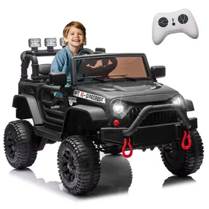 24V Kids Ride On Car with Remote Control, 400W Motor, Adjustable Speed, USB, MP3, Music, Bluetooth, Large Display Screen, Safety Belt for Kids Aged 3+