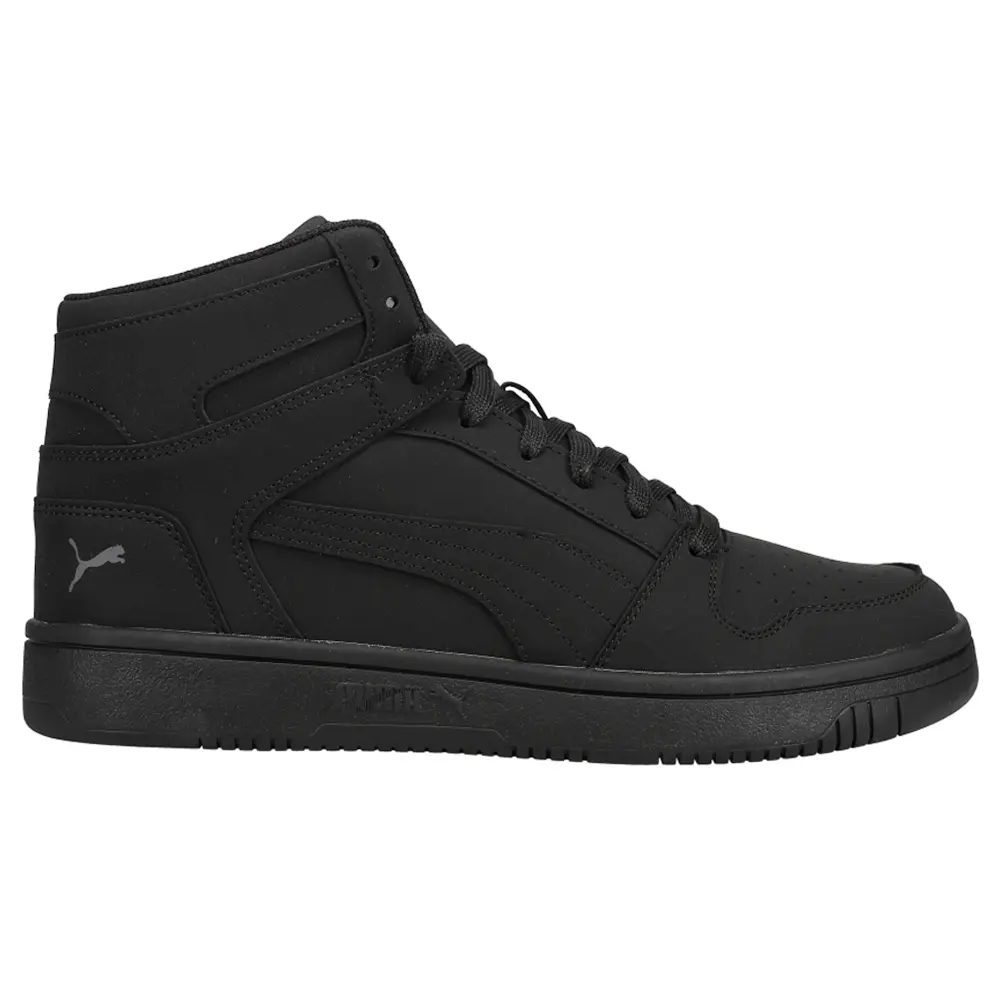 PUMA Mens Rebound Layup Nubuck Lace Up Sneakers Shoes Casual - Black