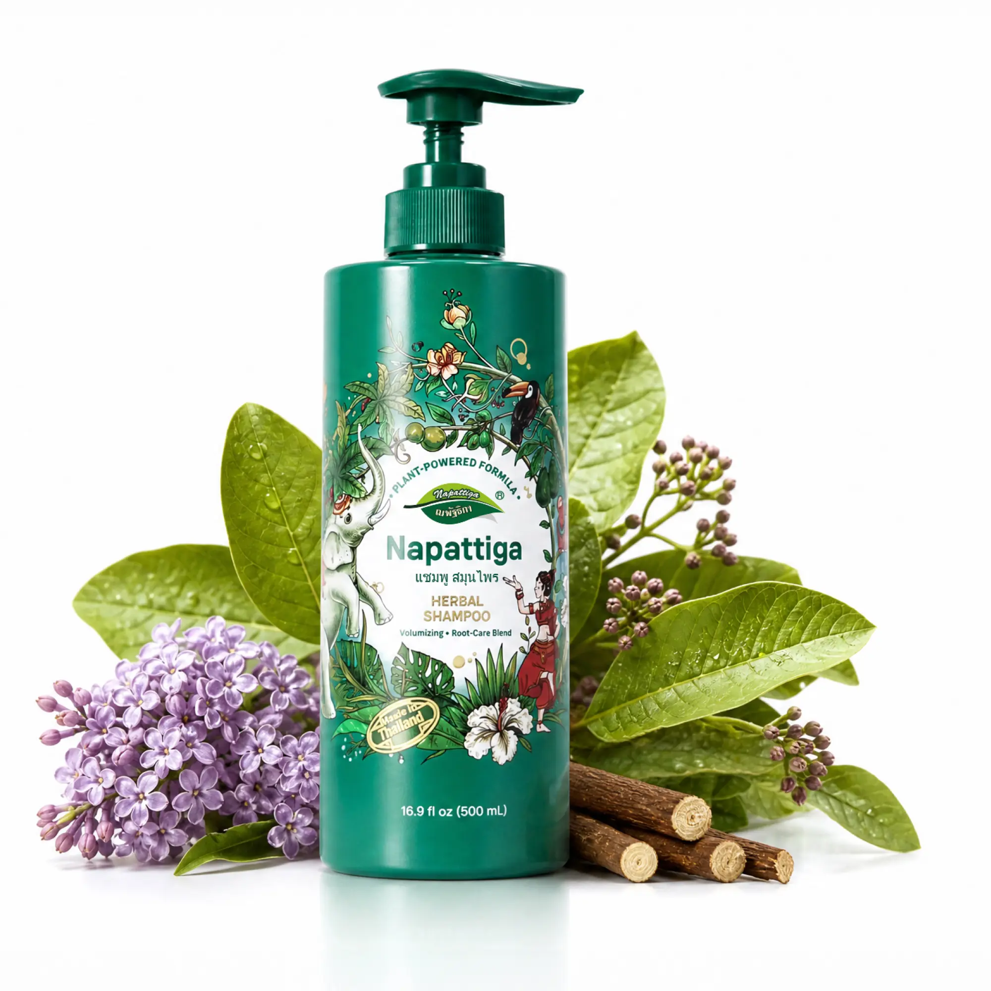 Napattiga Herbal Shampoo, Haircare Cleansing Product for Daily Use