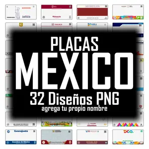 Placas Mexico personalizadas 32 diseños estados de mexico (READ DESCRIPTION)