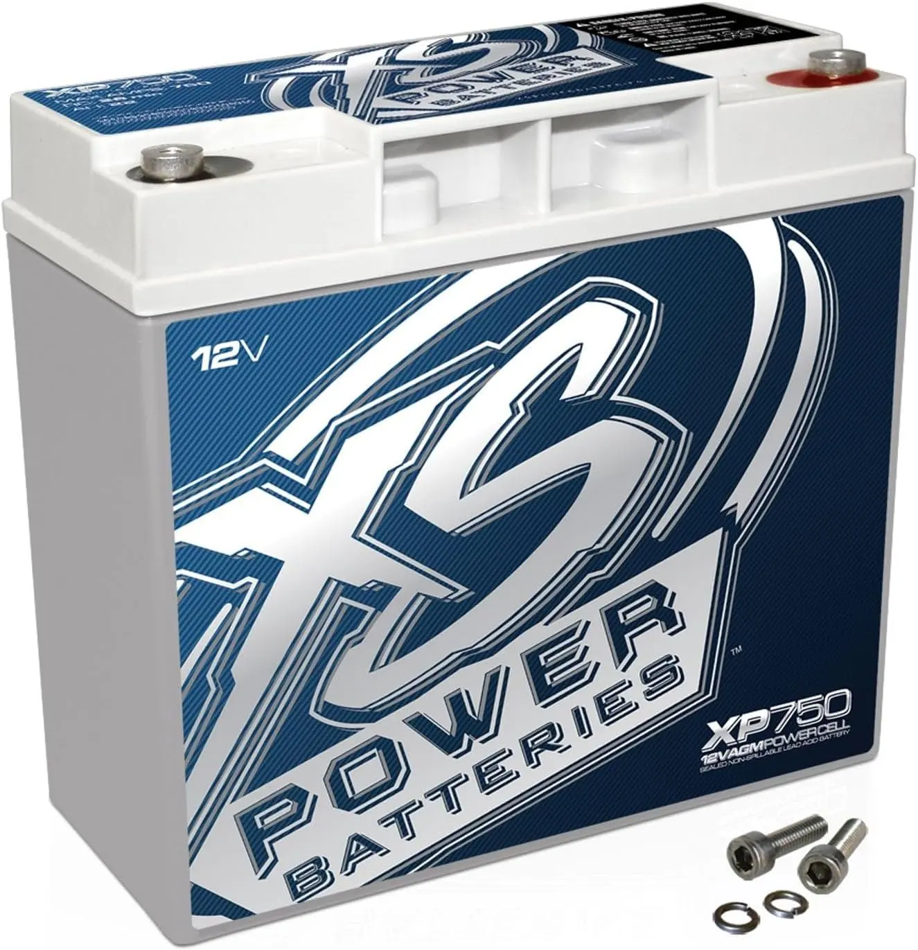 XS Power XP750 XP Series 12V 750 Amp AGM Supplemental Battery with M6 Terminal Bolt