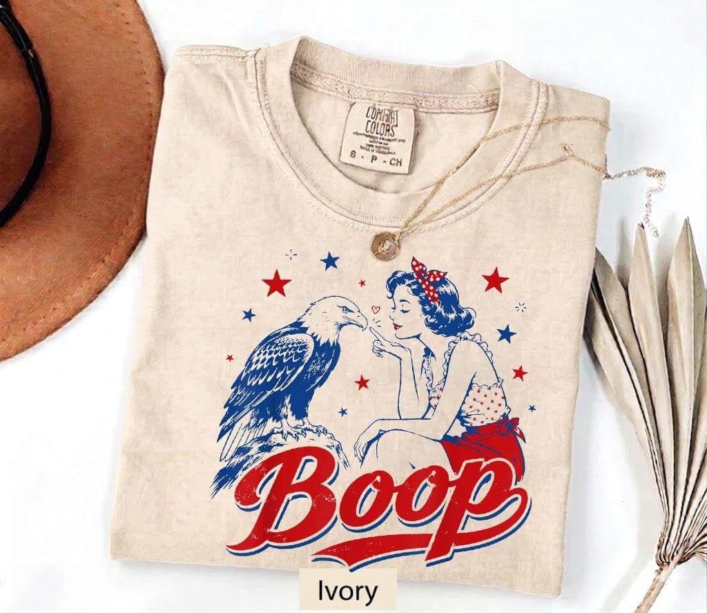 Comfort Colors Funny Eagle Boop Nose Shirt, Patriotic 4th of July Graphic Tee, Vintage American Pride Apparel, Funny Independence Day Shirt, USA Celebration Outfit, Humorous Patriotic Tee for Women & Men