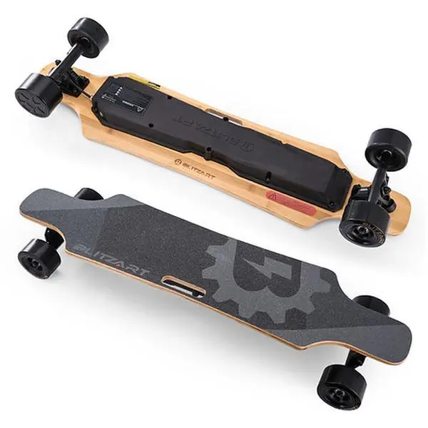 212 MAIN Electric Longboard - Black, Wireless Remote Control, Concave Deck, Maple+Bamboo Construction, Wheels, Skateboard Grip, 19mph Max Speed, 250lb Max Weight Capacity, Quiet Hub Motor