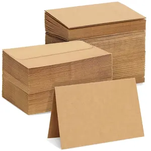 Blank Cards and Envelopes 4x6 Bulk Kraft Paper Greeting Cards 100 Pack