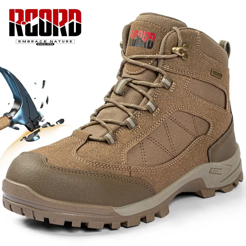 R CORD Steel Toe Boots for Women Waterproof Safety Work Boots Non-slip Composite Toe Boots for Women Steel Toe Shoes for Women Construction Boots Hiking Boots Womens