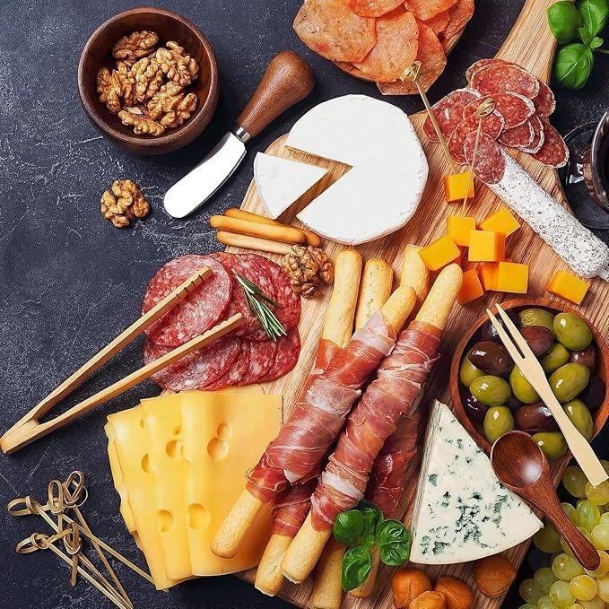 254PCS Charcuterie Board Accessories Set – Cheese Knives, Mini Tongs, Dip Bowls, Cocktail Picks, Butter Spreaders, Party Serving Utensils for Weddings, Events & Kitchen