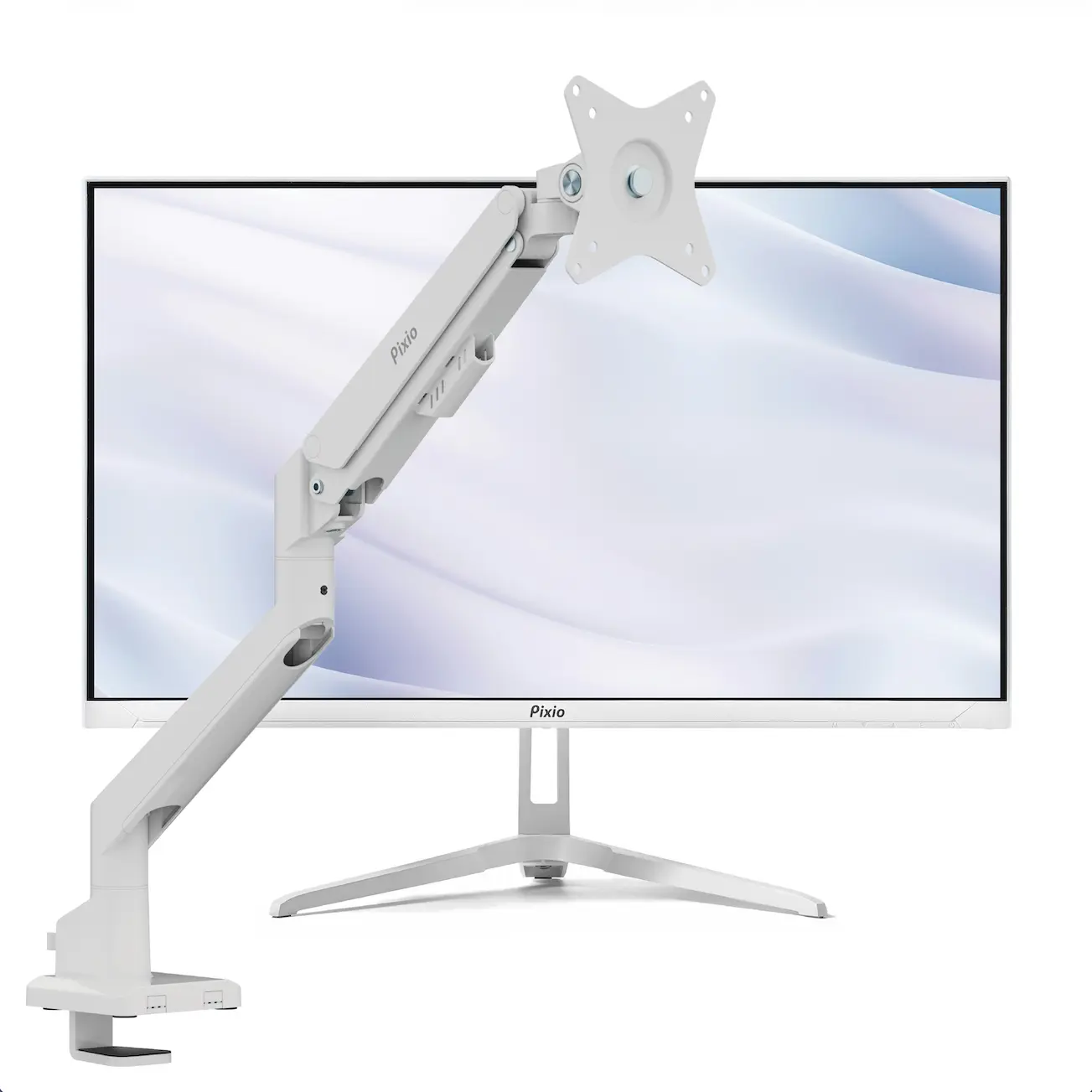 PX246 Wave White Monitor + Single Monitor Arm Bundle PX246 Wave White Monitor + Single Monitor Arm Bundle