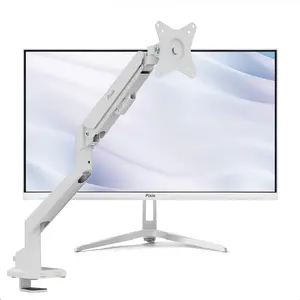 PX246 Wave White Monitor + Single Monitor Arm Bundle