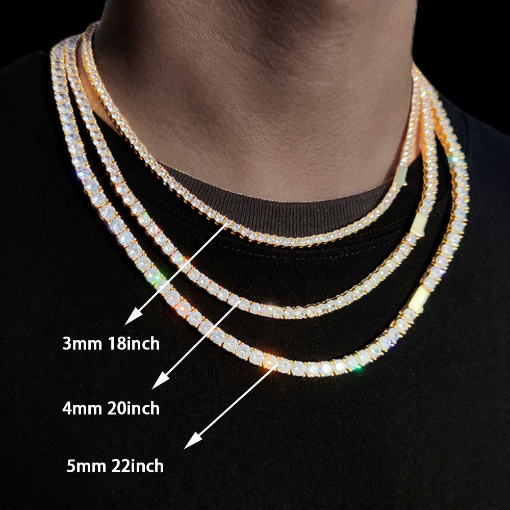 Hip Hop Jewelry 3/4/5/6MM 1 Row Iced Out Tennis Chain Bling CZ Men Diamond Cubic Zirconia Choker Necklace Women Drop Shipping Hip Hop Jewelry 3/4/5/6MM 1 Row Iced Out Tennis Chain Bling CZ Men Diamond Cubic Zirconia Choker Necklace Women Drop Shipping
