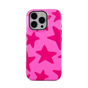 Pink Star and Zebra Print Phone Gloves, Suitable for iPhone 17/16/15/14/13/12/11, Shock Absorbing, Anti Slip, Lightweight, New Fashion Trend Design, Men's and Women's Protector, High Quality Air Cushion Protective Gloves , Soft Shell Pr,for Samsung phones