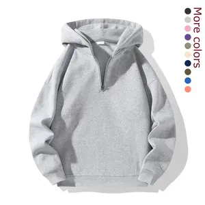 Men's Quarter Zip Hoodie - Stylish Quarter Zips Sweatshirt with More Colors, Casual Comfortable Top for Men, Retro-Inspired Outfit Piece for Daily & Streetwear Looks