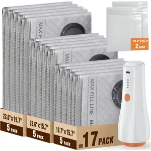 Vacuum Bags with Pump, Saver Bags for Travel, Vacuum Seal Bags for Clothing, Bedding, Seasonal, Compression Packing Bags for Suitcase