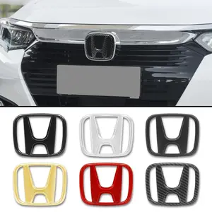 1PCS Car Front Grille Emblem Rear Trunk Hood Lid Badge Decoration Sticker Styling Accessory For Honda civic accord fit jazz pilot CRV odyssey passport