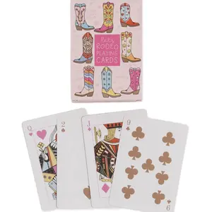 Let's Rodeo Western Cowgirl Boots Deck of Playing Cards - Hand Drawn Design for Unique Gaming Experience - 52 Cards Standard Size 2.5” x 3.5”