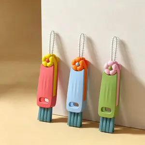 3-in-1 Flower-Shaped Gap Cleaning Brush with Sponges - Multi-functional Cup Lid Cleaner for Baby Bottles, Kitchen Use
