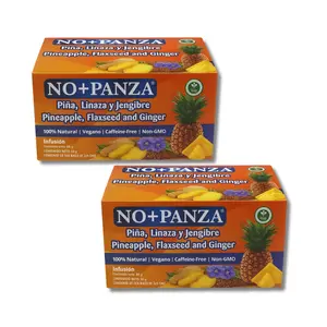 VIRAL 2 Pack (30 Tea Bags Each) – Ginger, Pineapple, Cinnamon & Flaxseed – 100% Natural, Vegan, Caffeine-Free Infusion – Traditional Herbal Blend (Té de Jengibre, Piña, Canela y Linaza)