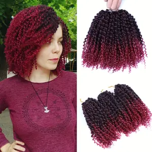 New 2025 Arrivals 3pcs Marleybob Croceht Hair 8 Inch Passion Twist Crochet Braids Synthetic Kinky Curly Braiding Hair Extension for Women