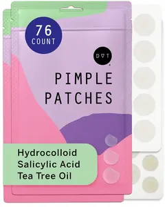Dot Pimple & Zit Patches for Face – All-Natural Custom Triple-Action Formula Absorbs, Clears & Brightens Acne Spots with Hydrocolloid, Vitamin C, Tea Tree Oil & Salicylic Acid (8, 10, 12 mm, 76 ct)