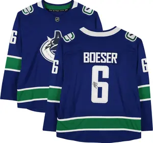 Brock Boeser Vancouver Canucks Autographed Blue Fanatics Breakaway Jersey - Fanatics Authentic Certified