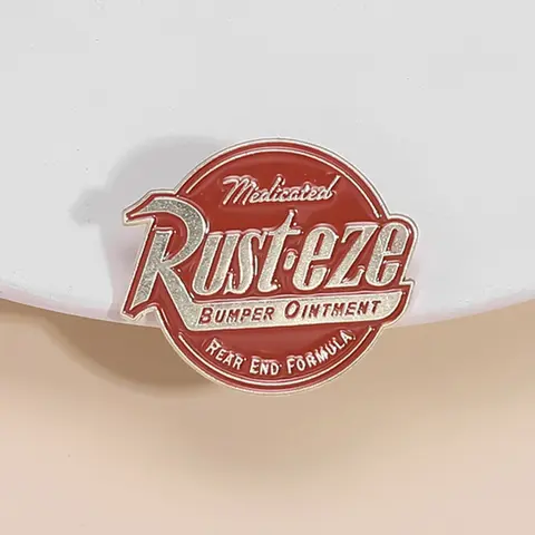 1PC Medicated Bumper Ointment Cartoon Enamel Pin, Vintage Retro Style Parody Humor Badge, Enamel Lapel Pins, Brooch Pin Clip, Alloy, Funny Humorous Car Truck Themed Accessory for Automotive Enthusiasts, Mechanic Gift Idea, Dashboard Decoration