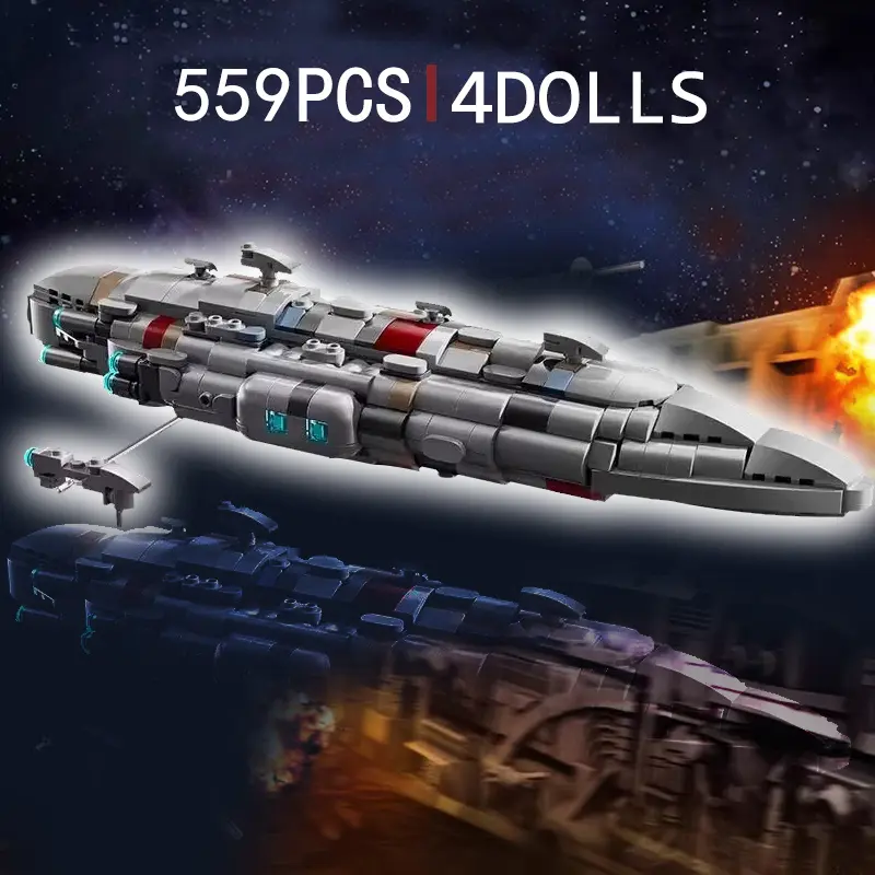 559pcs Model Warship Home One Cruiser Building Blocks Set, Suitable for Home Desktop Decoration, Kids Birthday Gift, Christmas New Year Present