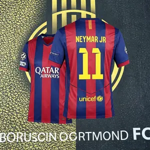14 15 Home Vintage Jersey No. 11 Neymar JrShort Soccer Jersey