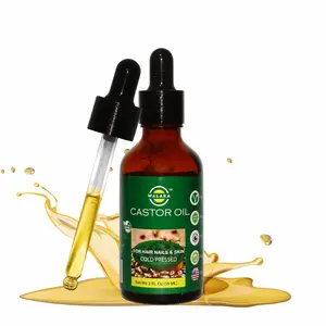 Walara Castor Oil 2oz USDA Certified Organic Cold Pressed Hexane-Free for Hair Growth Eyelash Eyebrow Skin Moisturizer Treatment