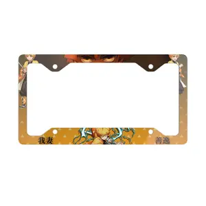 Zenitsu Agatsuma Thunder Breath License Plate Frame - Premium Demon Slayer Anime Car Decor