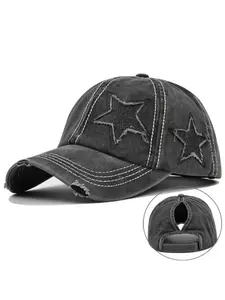 Star Decor Baseball Cap, Fun Casual Style Outdoor Sports Hat for Men & Women, Adjustable Sun Protection Cap for Daily Wear, Stylish Hat