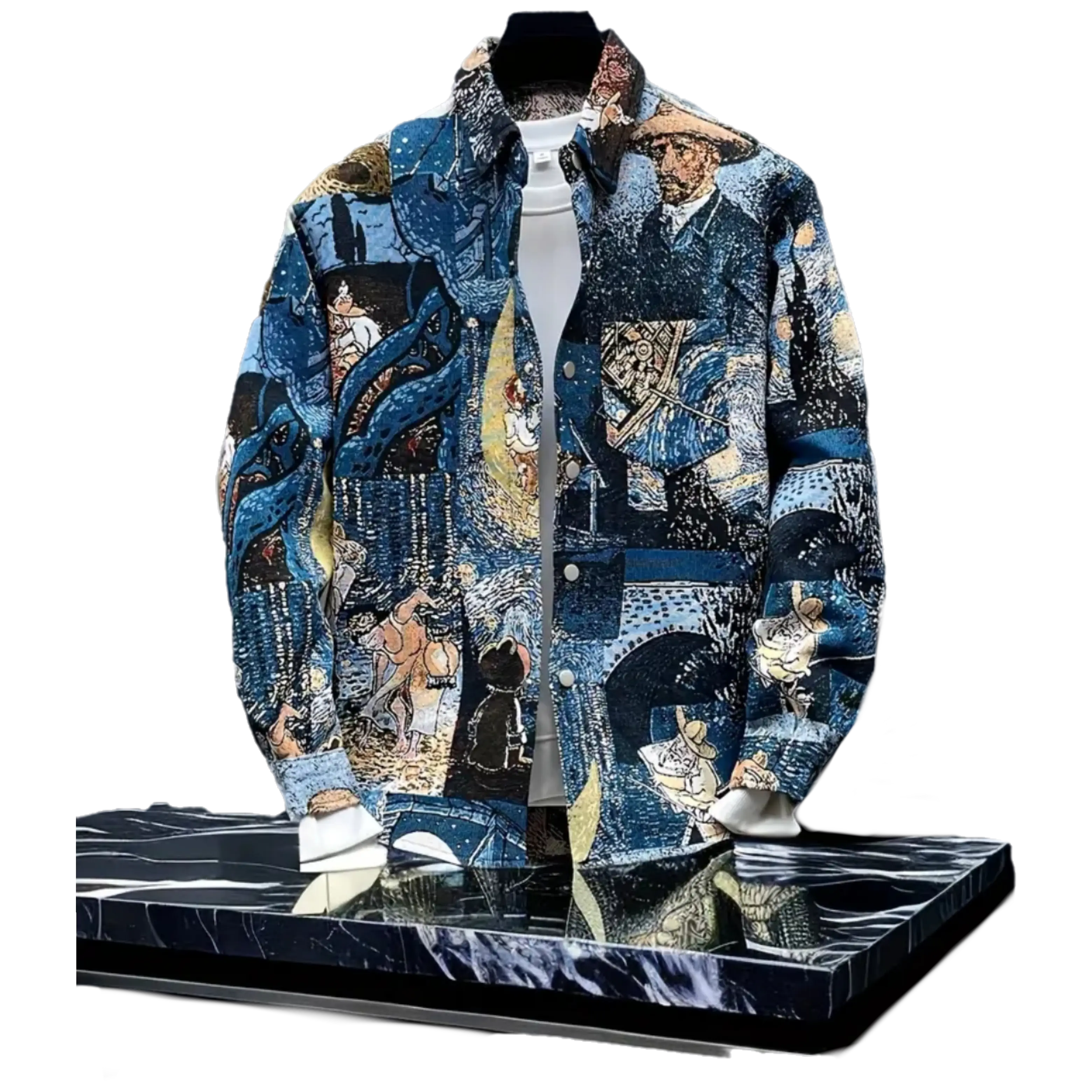 The Van Gogh Denim Structured Jacket